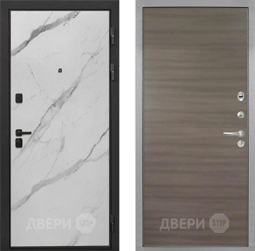 Дверь Интекрон (INTECRON) Профит Black Мрамор Арктик Гладкая Дуб тоскано поперечный в Люберцах