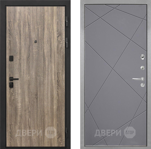 Входная металлическая Дверь Интекрон (INTECRON) Профит Black Дуб Турин Лучи-М Графит софт в Люберцах