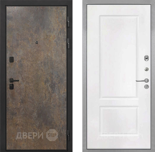 Дверь Интекрон (INTECRON) Профит Black Гранж КВ-2 Белый матовый в Люберцах