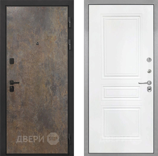 Дверь Интекрон (INTECRON) Профит Black Гранж ФЛ-243 Белый матовый в Люберцах