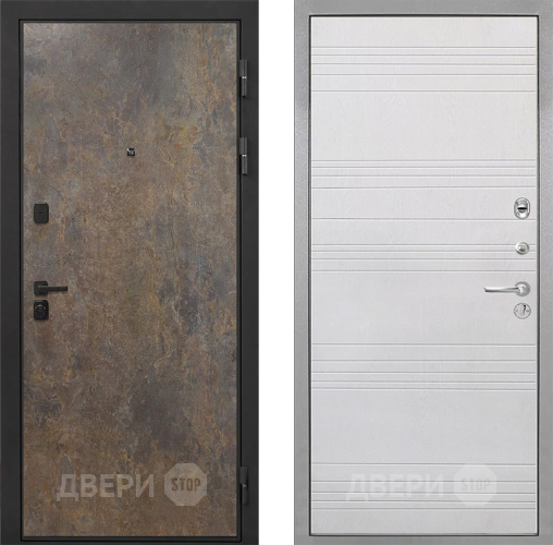 Дверь Интекрон (INTECRON) Профит Black Гранж ФЛ-316 Белый ясень в Люберцах