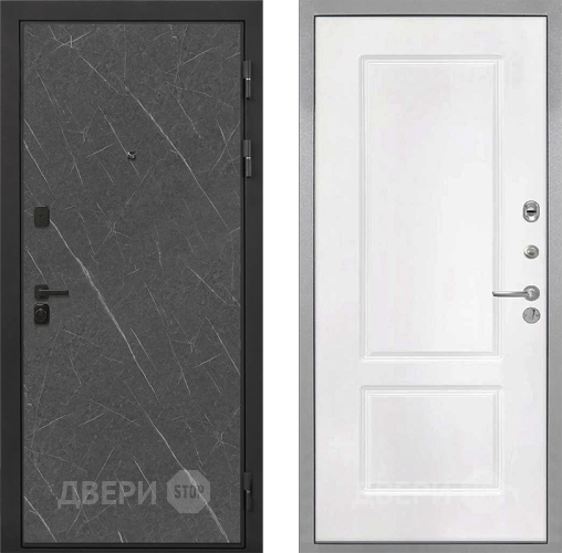 Дверь Интекрон (INTECRON) Профит Black Гранит Лава Оникс КВ-2 Белый матовый в Люберцах