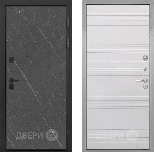 Дверь Интекрон (INTECRON) Профит Black Гранит Лава Оникс ФЛ-316 Белый ясень в Люберцах