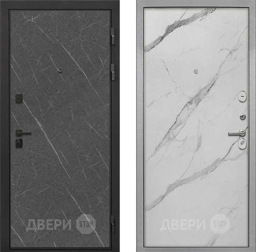 Входная металлическая Дверь Интекрон (INTECRON) Профит Black Гранит Лава Оникс Гладкая Мрамор натуральный арктик в Люберцах
