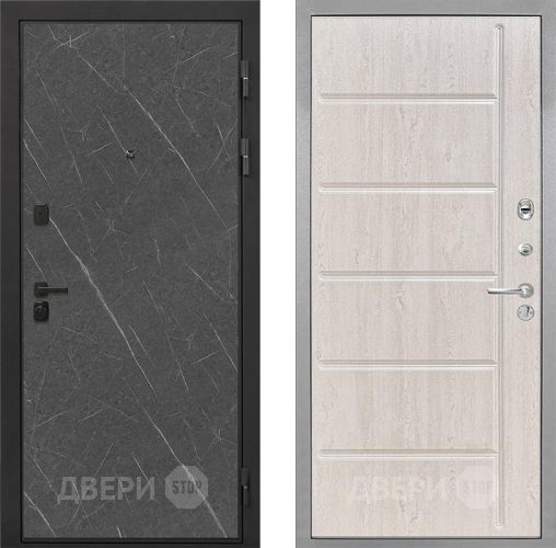 Входная металлическая Дверь Интекрон (INTECRON) Профит Black Гранит Лава Оникс ФЛ-102 Сосна белая в Люберцах