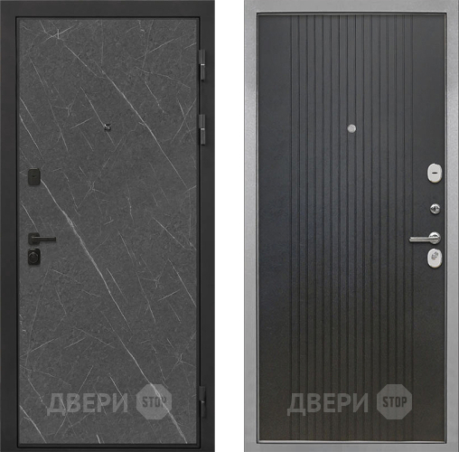 Входная металлическая Дверь Интекрон (INTECRON) Профит Black Гранит Лава Оникс ФЛ-295 Лофт черный в Люберцах
