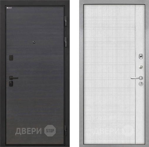 Входная металлическая Дверь Интекрон (INTECRON) Профит Black Эковенге В-07 с молдингом Лофт белый в Люберцах