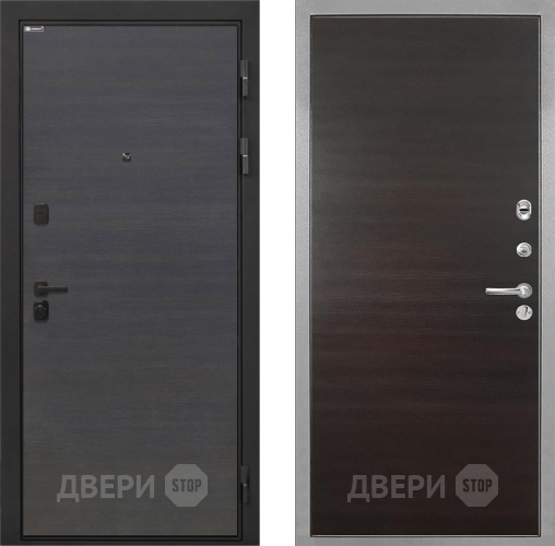 Дверь Интекрон (INTECRON) Профит Black Эковенге Гладкая Эковенге поперечный в Люберцах