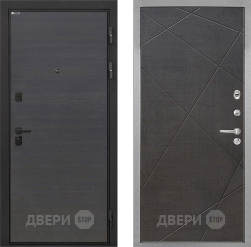 Входная металлическая Дверь Интекрон (INTECRON) Профит Black Эковенге Лучи-М Венге распил кофе в Люберцах