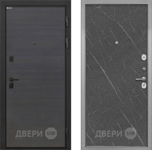Входная металлическая Дверь Интекрон (INTECRON) Профит Black Эковенге Гладкая Гранит лава оникс в Люберцах