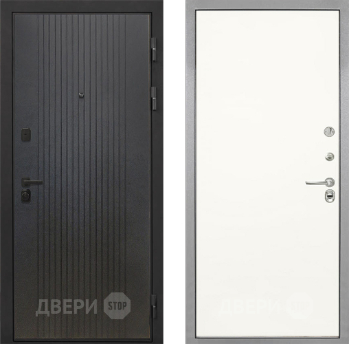 Входная металлическая Дверь Интекрон (INTECRON) Профит Black ФЛ-295 Гладкая Слоновая кость в Люберцах