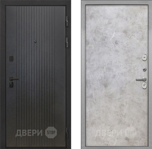 Входная металлическая Дверь Интекрон (INTECRON) Профит Black ФЛ-295 Гладкая Мрамор светлый в Люберцах