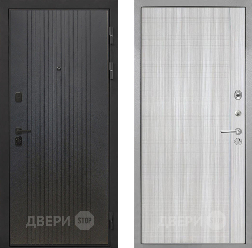 Входная металлическая Дверь Интекрон (INTECRON) Профит Black ФЛ-295 В-07 с молдингом Сандал белый в Люберцах