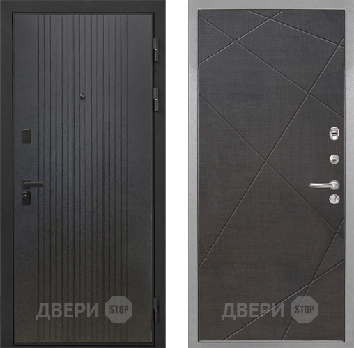 Входная металлическая Дверь Интекрон (INTECRON) Профит Black ФЛ-295 Лучи-М Венге распил кофе в Люберцах