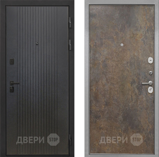 Входная металлическая Дверь Интекрон (INTECRON) Профит Black ФЛ-295 Гладкая Гранж в Люберцах