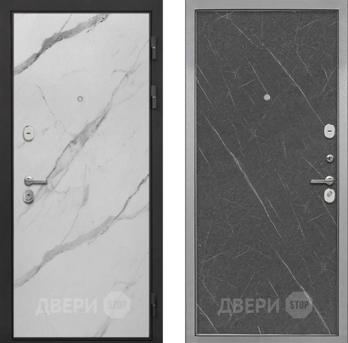 Входная металлическая Дверь Интекрон (INTECRON) Гектор Мрамор Арктик Гладкая Гранит лава оникс в Люберцах