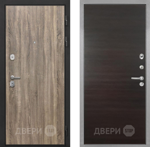 Входная металлическая Дверь Интекрон (INTECRON) Гектор Дуб Турин Гладкая Эковенге поперечный в Люберцах