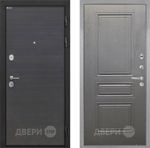 Входная металлическая Дверь Интекрон (INTECRON) Гектор Эковенге ФЛ-243 Графит вуд дуб в Люберцах
