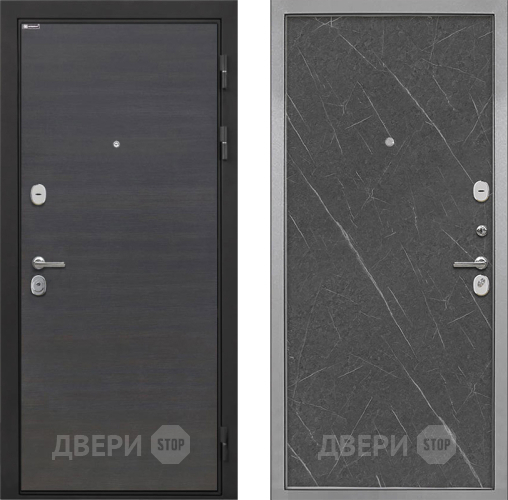Входная металлическая Дверь Интекрон (INTECRON) Гектор Эковенге Гладкая Гранит лава оникс в Люберцах