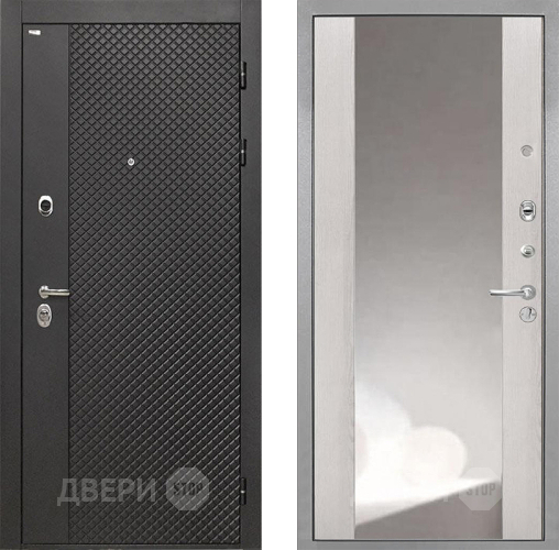 Дверь Интекрон (INTECRON) Олимпия Black 4К ФЛЗ-516 Зеркало Сосна белая в Люберцах