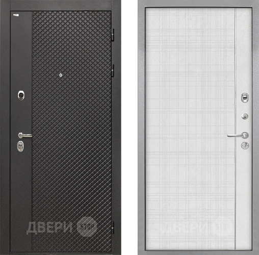 Дверь Интекрон (INTECRON) Олимпия Black 4К В-07 с молдингом Лофт белый в Люберцах