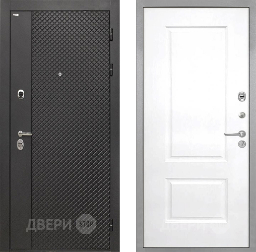 Входная металлическая Дверь Интекрон (INTECRON) Олимпия Black 4К Альба Роял Вуд белый в Люберцах