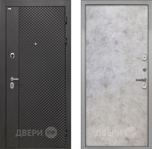 Входная металлическая Дверь Интекрон (INTECRON) Олимпия Black 4К Гладкая Мрамор светлый в Люберцах