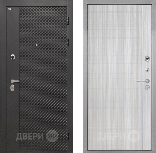 Входная металлическая Дверь Интекрон (INTECRON) Олимпия Black 4К В-07 с молдингом Сандал белый в Люберцах