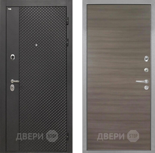 Входная металлическая Дверь Интекрон (INTECRON) Олимпия Black 4К Гладкая Дуб тоскано поперечный в Люберцах