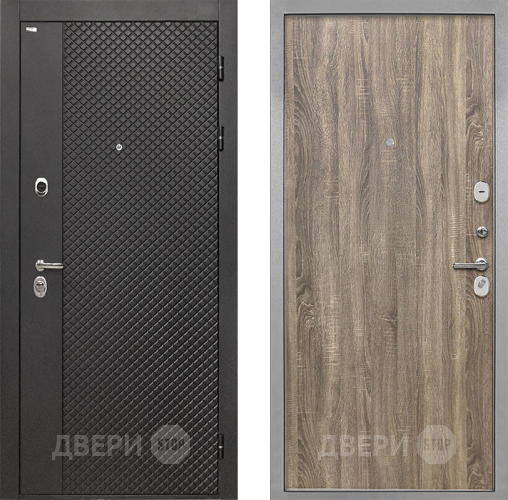 Входная металлическая Дверь Интекрон (INTECRON) Олимпия Black 4К Гладкая Дуб турин в Люберцах