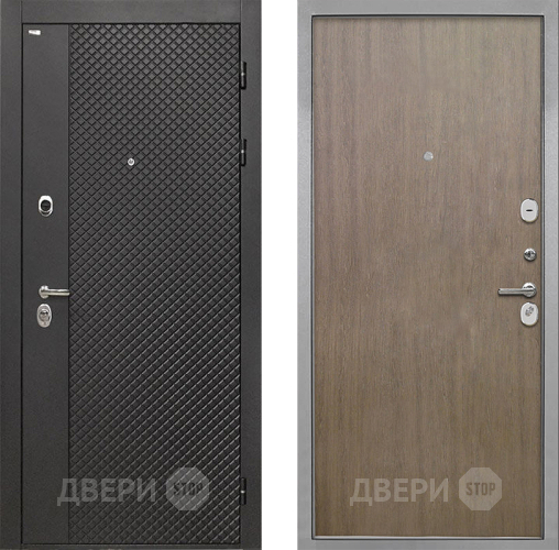 Входная металлическая Дверь Интекрон (INTECRON) Олимпия Black 4К Гладкая шпон Венге коричневый в Люберцах