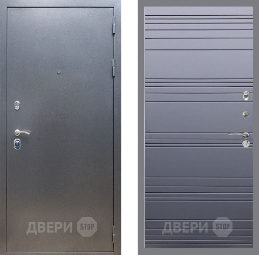Входная металлическая Дверь Рекс (REX) 11 Line Силк титан в Люберцах