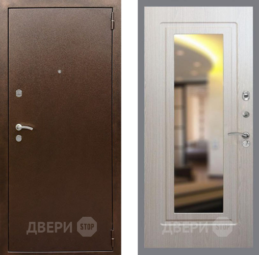 Дверь Рекс (REX) 1А Медный Антик FLZ-120 Беленый дуб в Люберцах