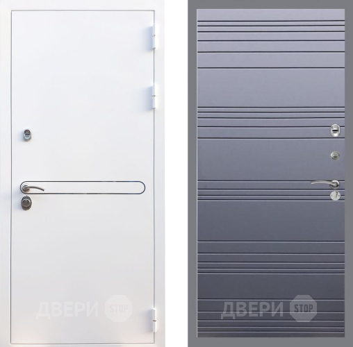 Входная металлическая Дверь Рекс (REX) 27 Line Силк титан в Люберцах