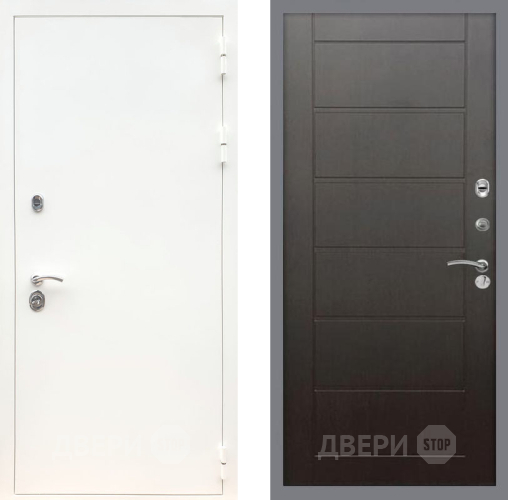 Дверь Рекс (REX) 5 Белая Шагрень Сити Венге в Люберцах