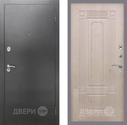 Дверь Рекс (REX) 2А Серебро Антик FL-2 Беленый дуб в Люберцах
