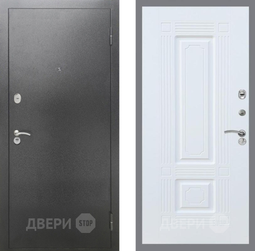 Дверь Рекс (REX) 2А Серебро Антик FL-2 Силк Сноу в Люберцах
