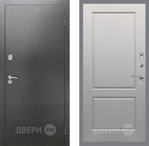 Дверь Рекс (REX) 2А Серебро Антик FL-117 Грей софт в Люберцах