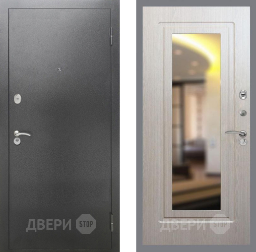 Дверь Рекс (REX) 2А Серебро Антик FLZ-120 Беленый дуб в Люберцах