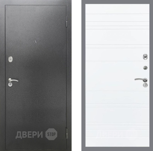 Дверь Рекс (REX) 2А Серебро Антик Line Силк Сноу в Люберцах