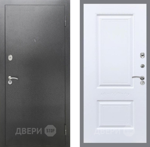 Входная металлическая Дверь Рекс (REX) 2А Серебро Антик Смальта Силк Сноу в Люберцах