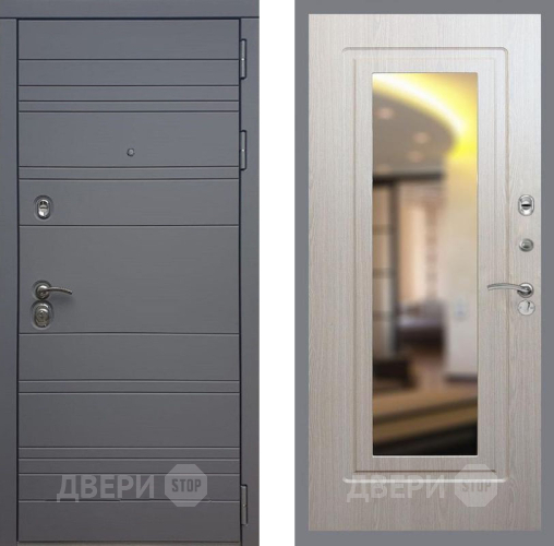 Дверь Рекс (REX) 14 силк титан FLZ-120 Беленый дуб в Люберцах