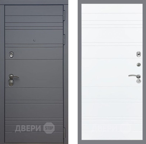 Дверь Рекс (REX) 14 силк титан Line Силк Сноу в Люберцах