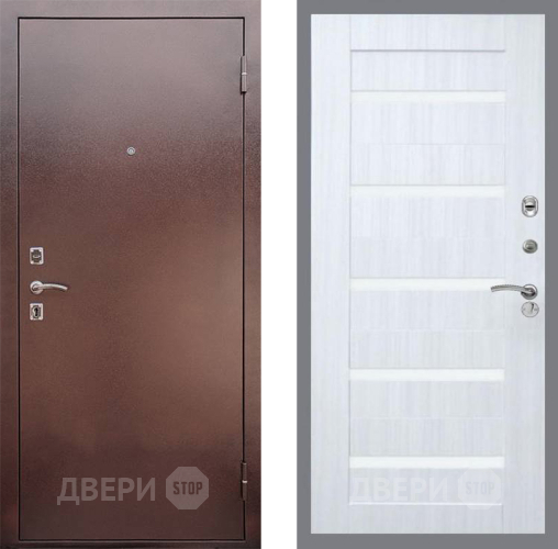 Входная металлическая Дверь Рекс (REX) 1 СБ-14 стекло белое Сандал белый в Люберцах