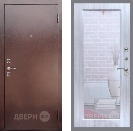 Входная металлическая Дверь Рекс (REX) 1 Зеркало Пастораль Сандал белый в Люберцах