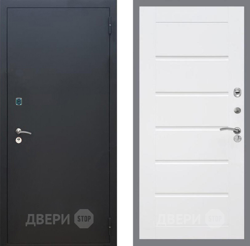 Входная металлическая Дверь Рекс (REX) 1A Черный Муар Сити Белый ясень в Люберцах