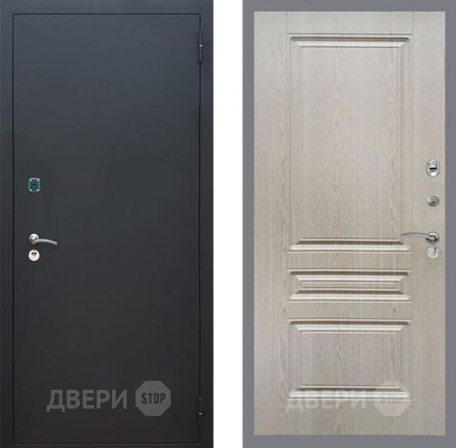 Дверь Рекс (REX) 1A Черный Муар FL-243 Беленый дуб в Люберцах