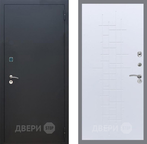 Дверь Рекс (REX) 1A Черный Муар FL-289 Белый ясень в Люберцах