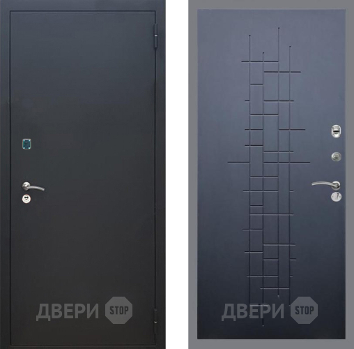Входная металлическая Дверь Рекс (REX) 1A Черный Муар FL-289 Ясень черный в Люберцах