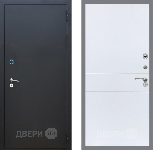 Входная металлическая Дверь Рекс (REX) 1A Черный Муар FL-290 Силк Сноу в Люберцах